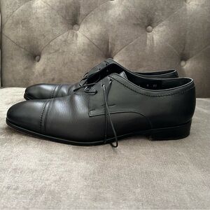 Salvatore Ferragamo Lavorazione Originale Mens 9 EE Black Cap Toe Oxfords Italy